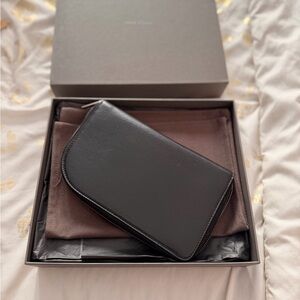 Rick Owens Black Leather Key & Card Holder